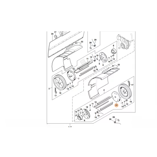 STIHL  Kołnierz - strona lewa 4601 711 8903